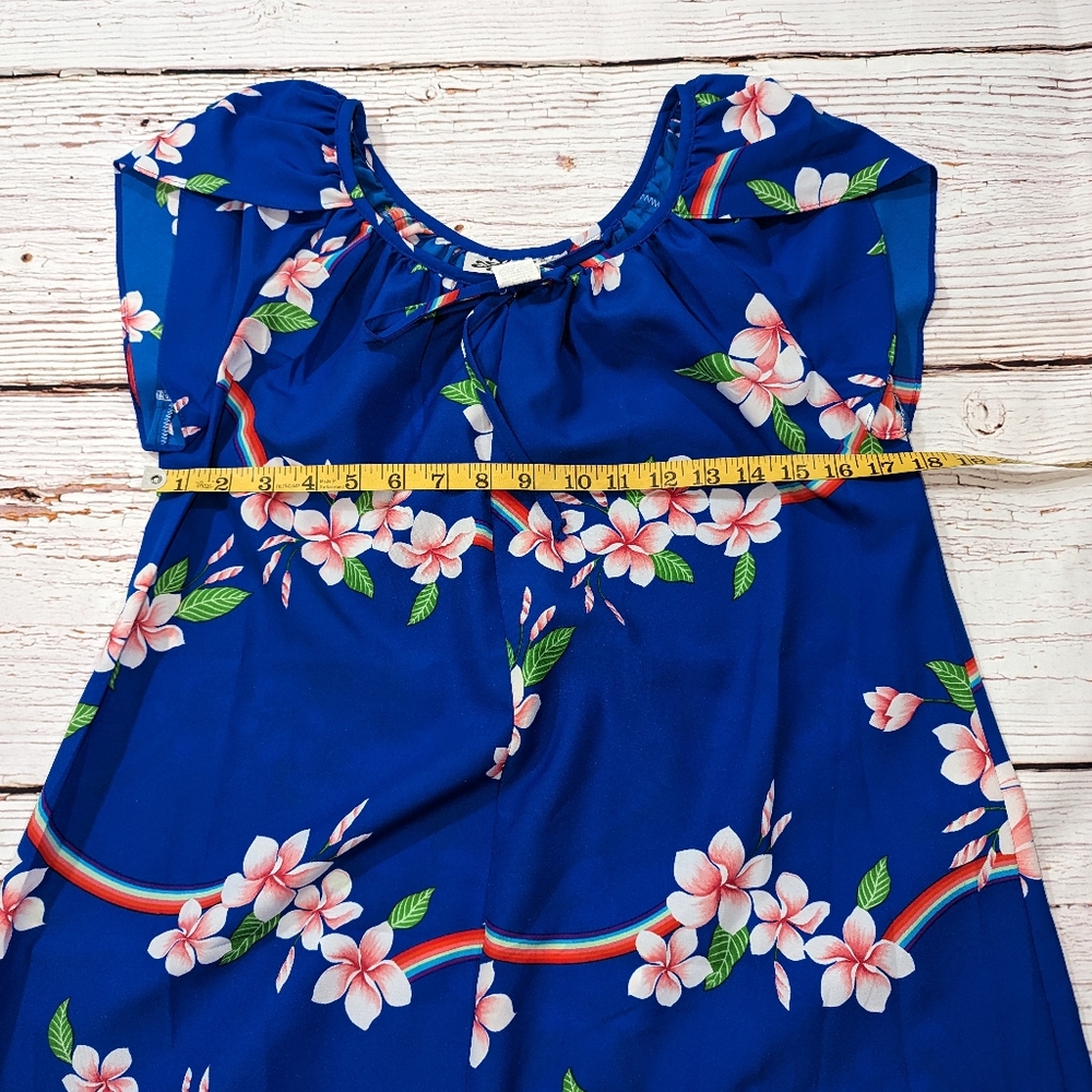 Hilo Hatties Vintage Hawaiian Maxi Dress Small Tropical Floral Beach - Picture 10 of 11